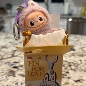 Pop Mart Labubu The Monsters Pin for Love Series “M”